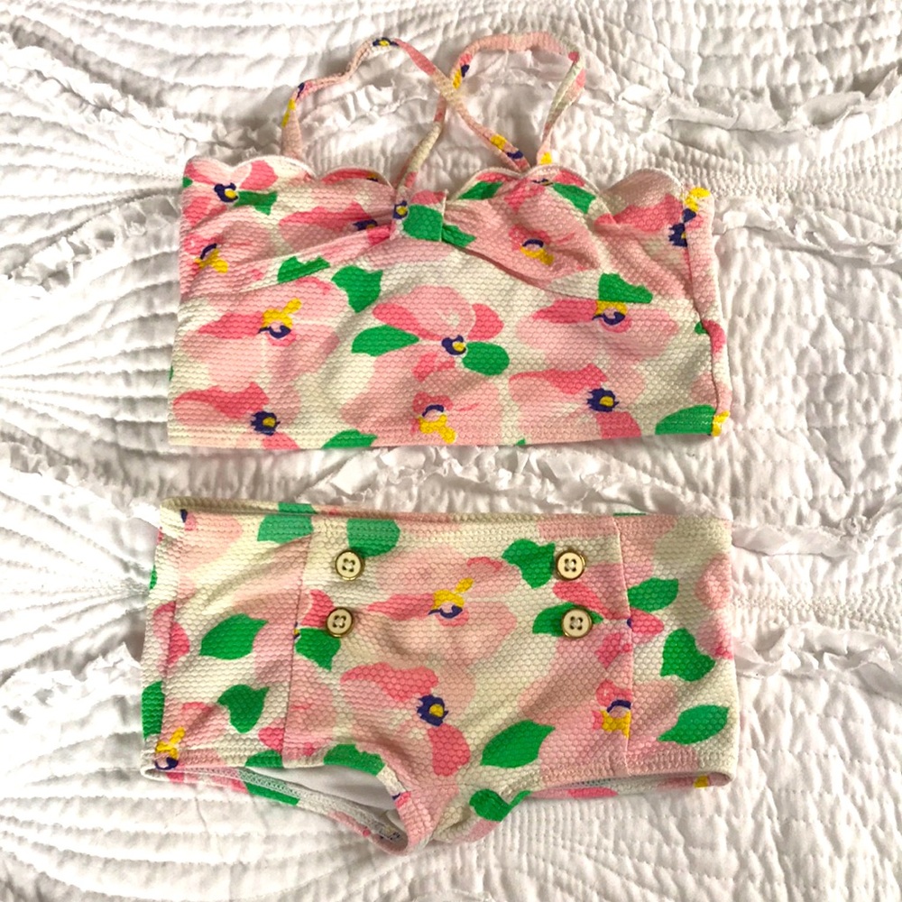 Janie and Jack floral toddler bathing suit